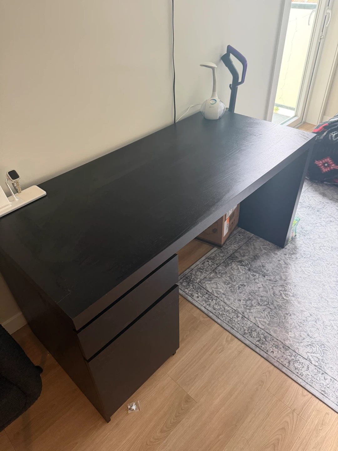 Black IKEA Desk + chair