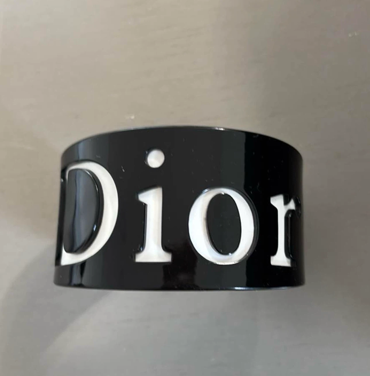 Dior Black & White Resin Cuff Bracelet