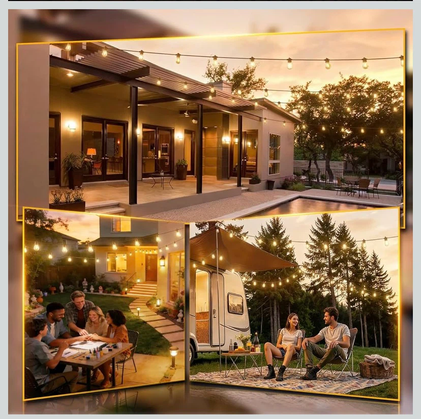 New 50FT LED Outdoor String Lights with Remote - photo 5