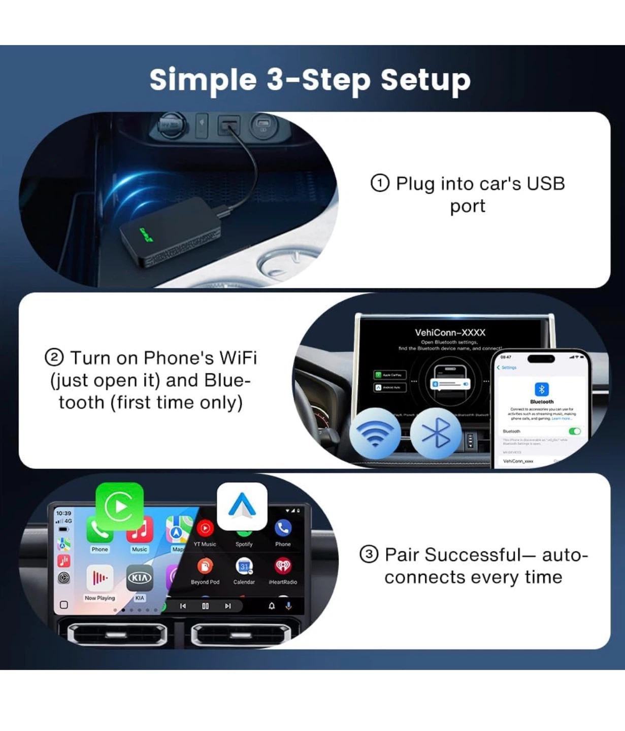 Carlinkit 5.0 2-in-1 Wireless CarPlay & Android Auto Adapter - photo 4