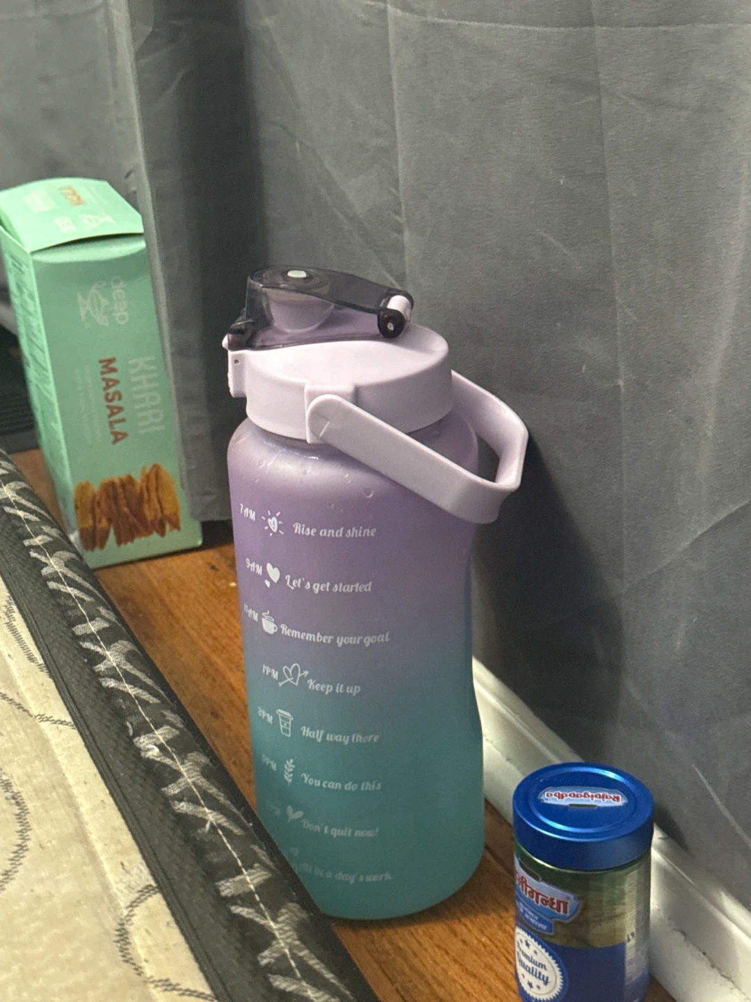 Water Bottle with Time Markers