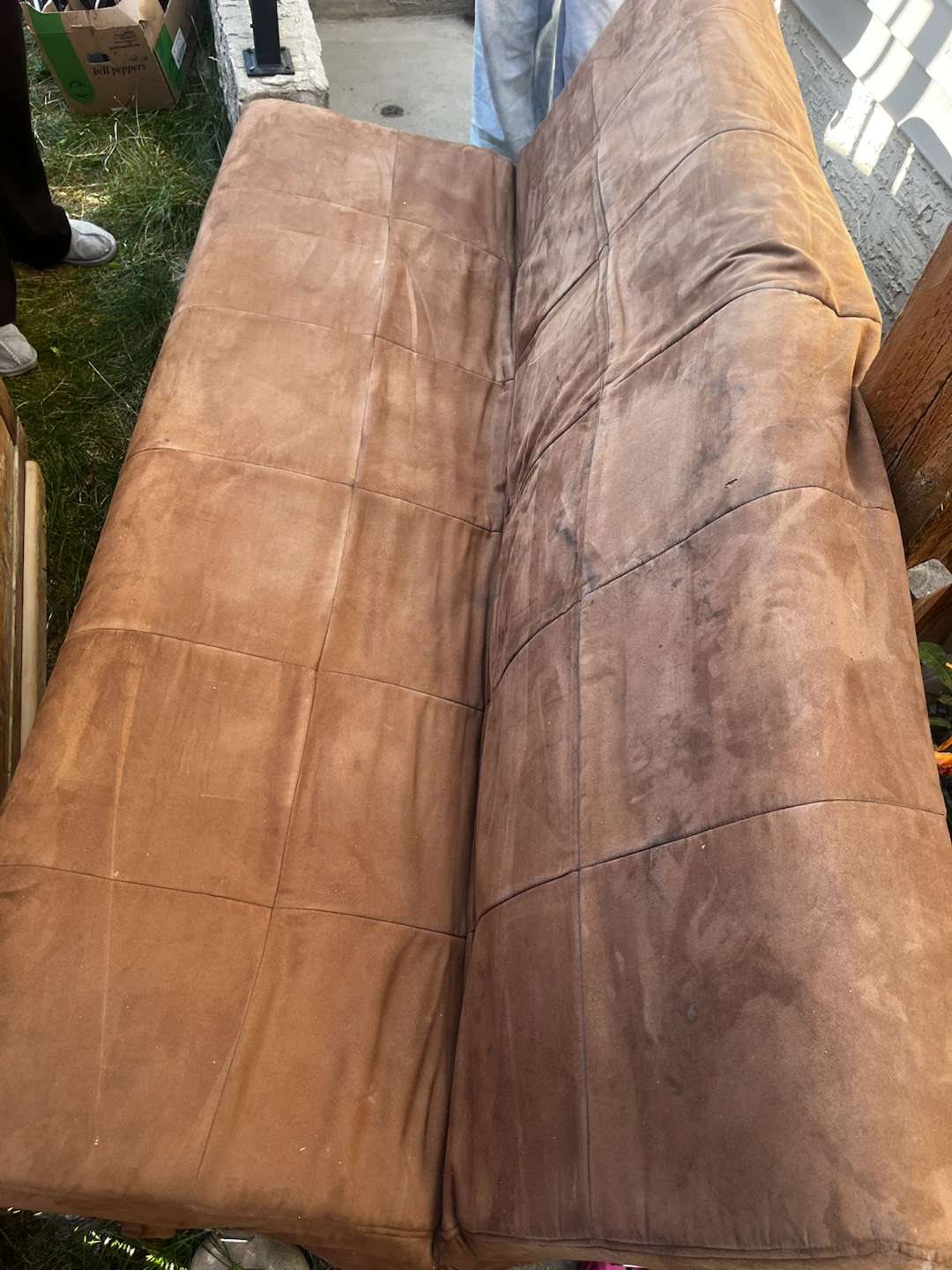 Brown Suede Sofa Bed