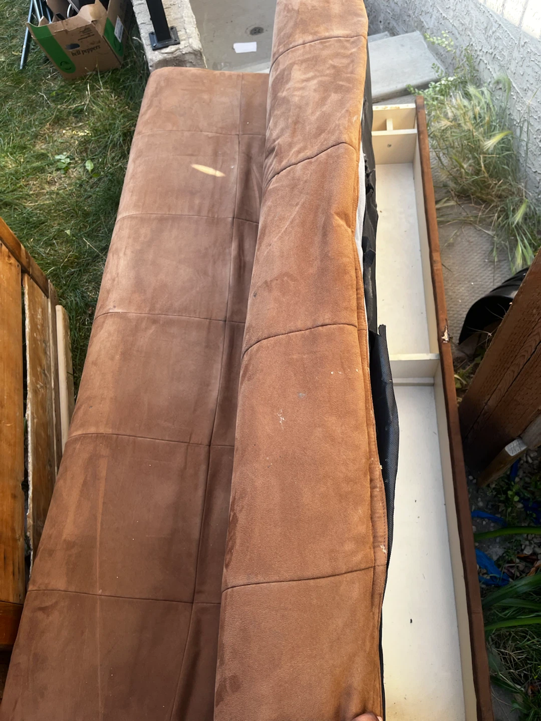 Brown Suede Sofa Bed - photo 4