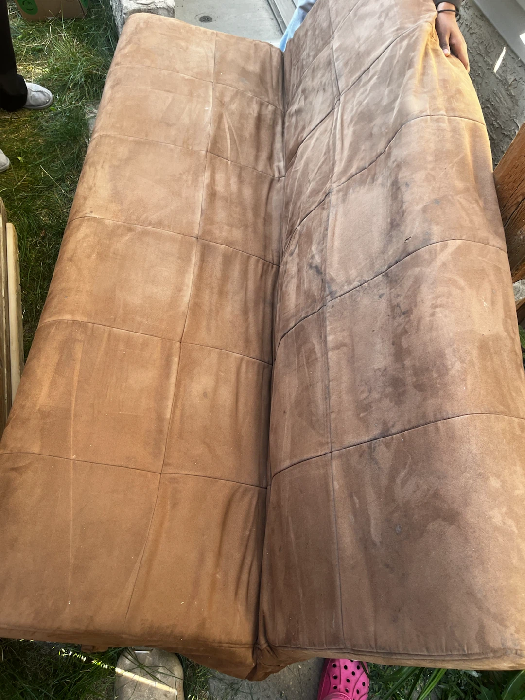Brown Suede Sofa Bed - photo 5