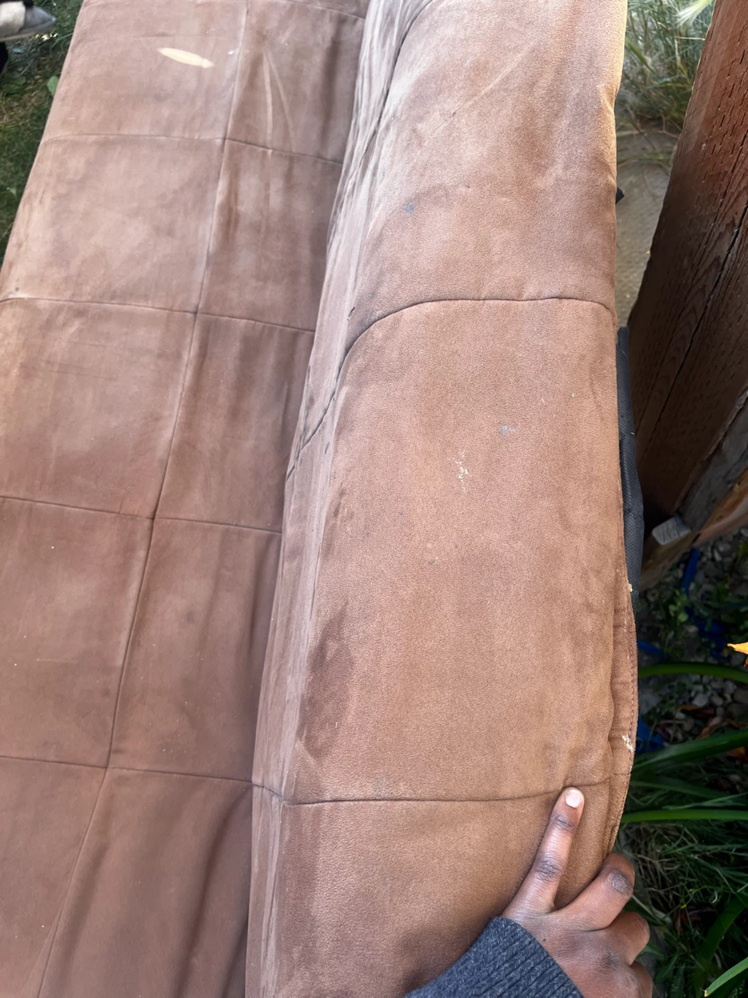 Brown Suede Sofa Bed - photo 2