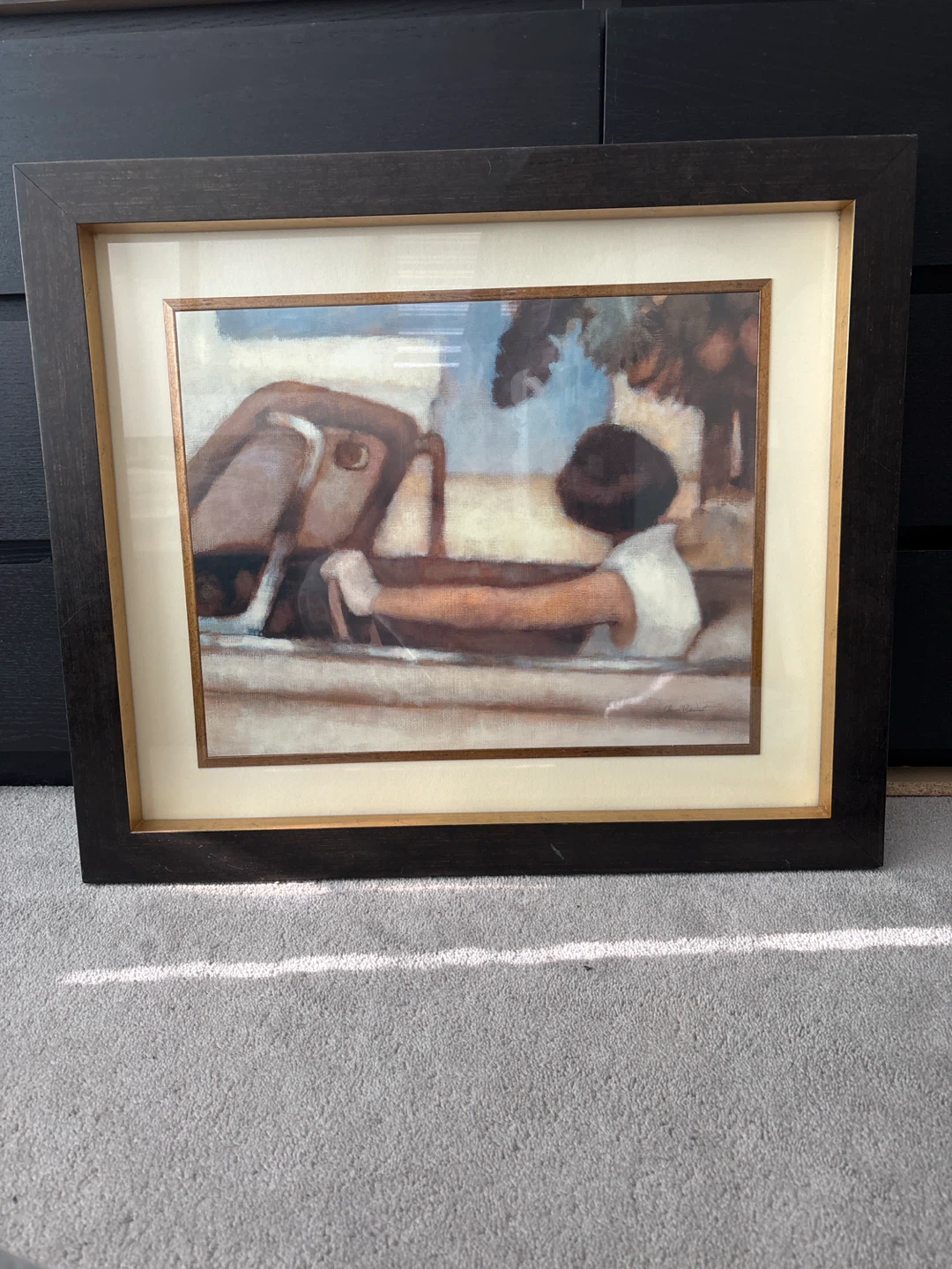 Framed Artwork with People in car