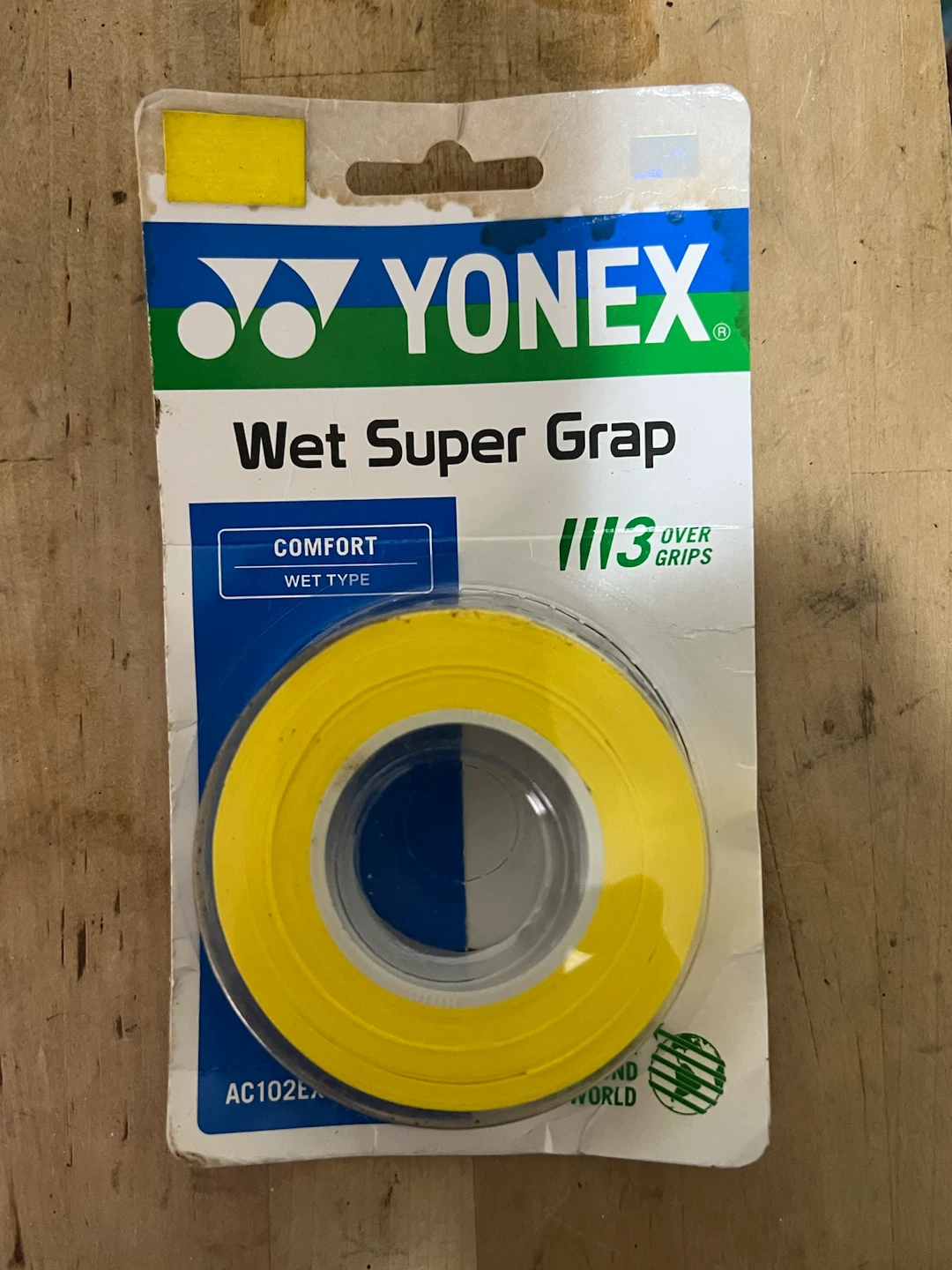 YONEX Wet Super Grap grip tape yellow NEW