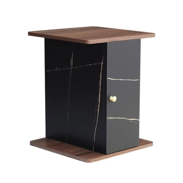 Marble Vein Walnut End Table - photo 2