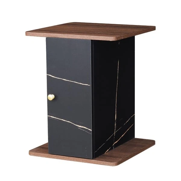 Marble Vein Walnut End Table - photo 4
