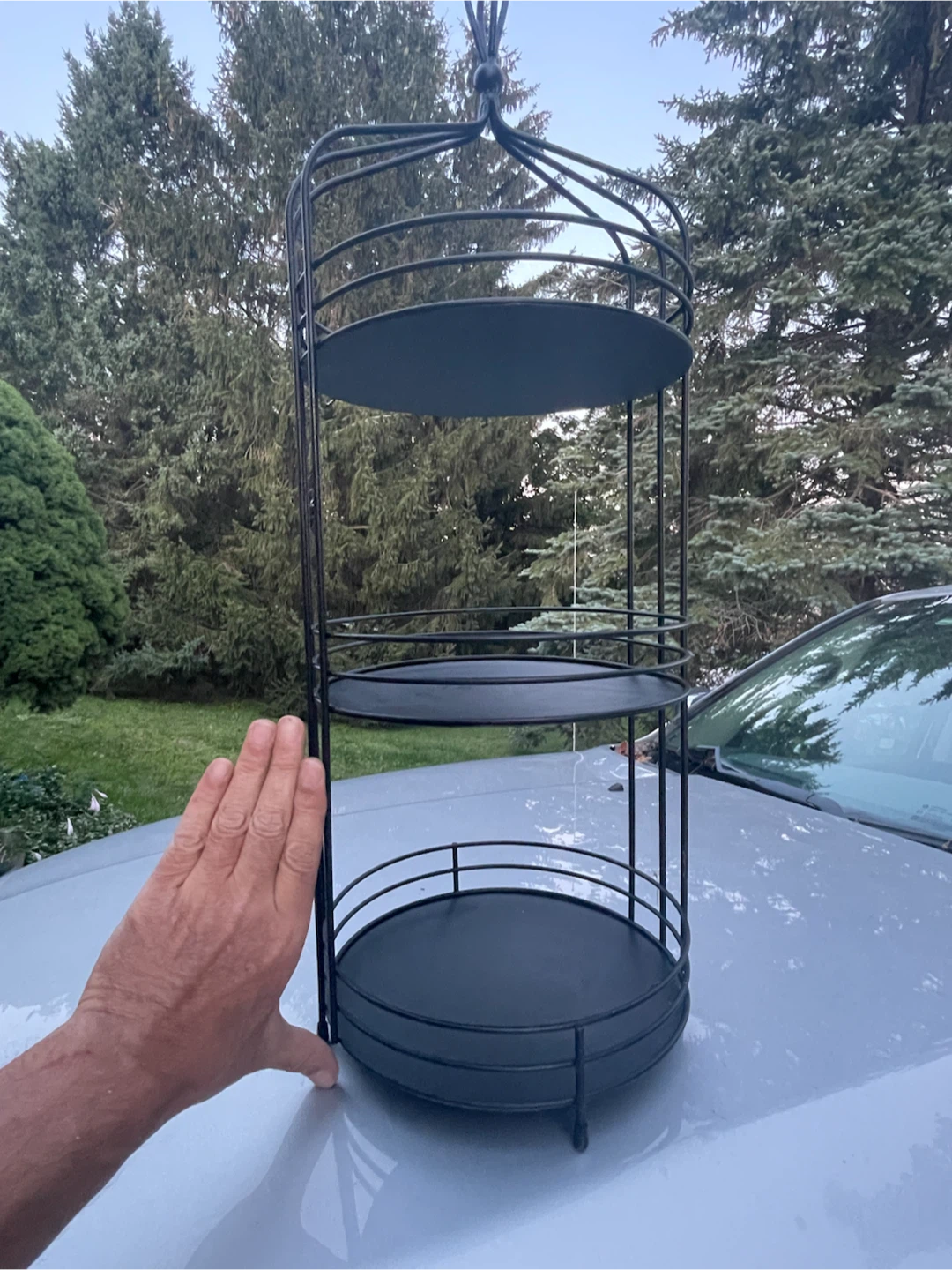 Black 3-Tier Decorative Birdcage Stand - photo 2