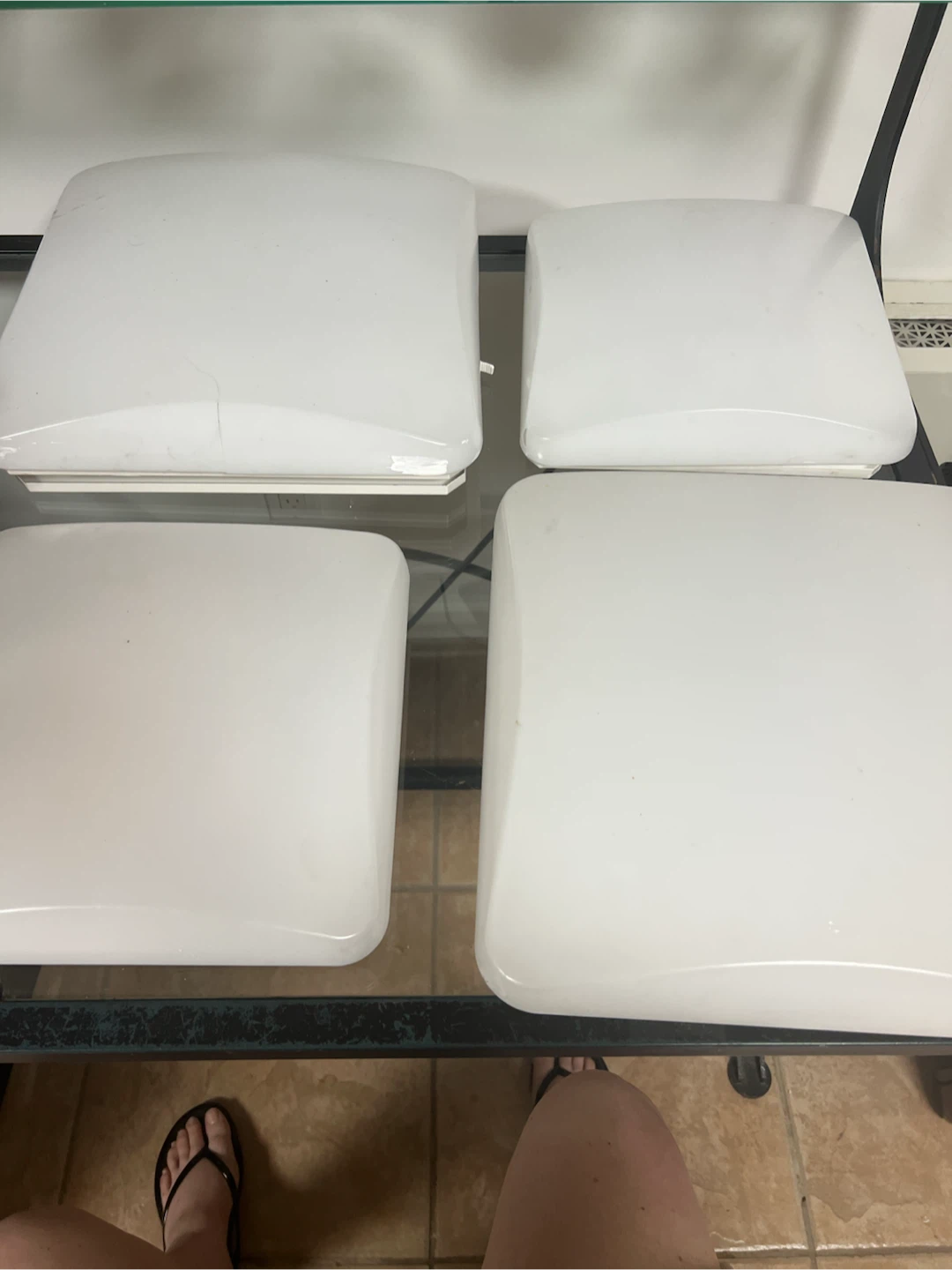 White Square Ceiling Light Fixture