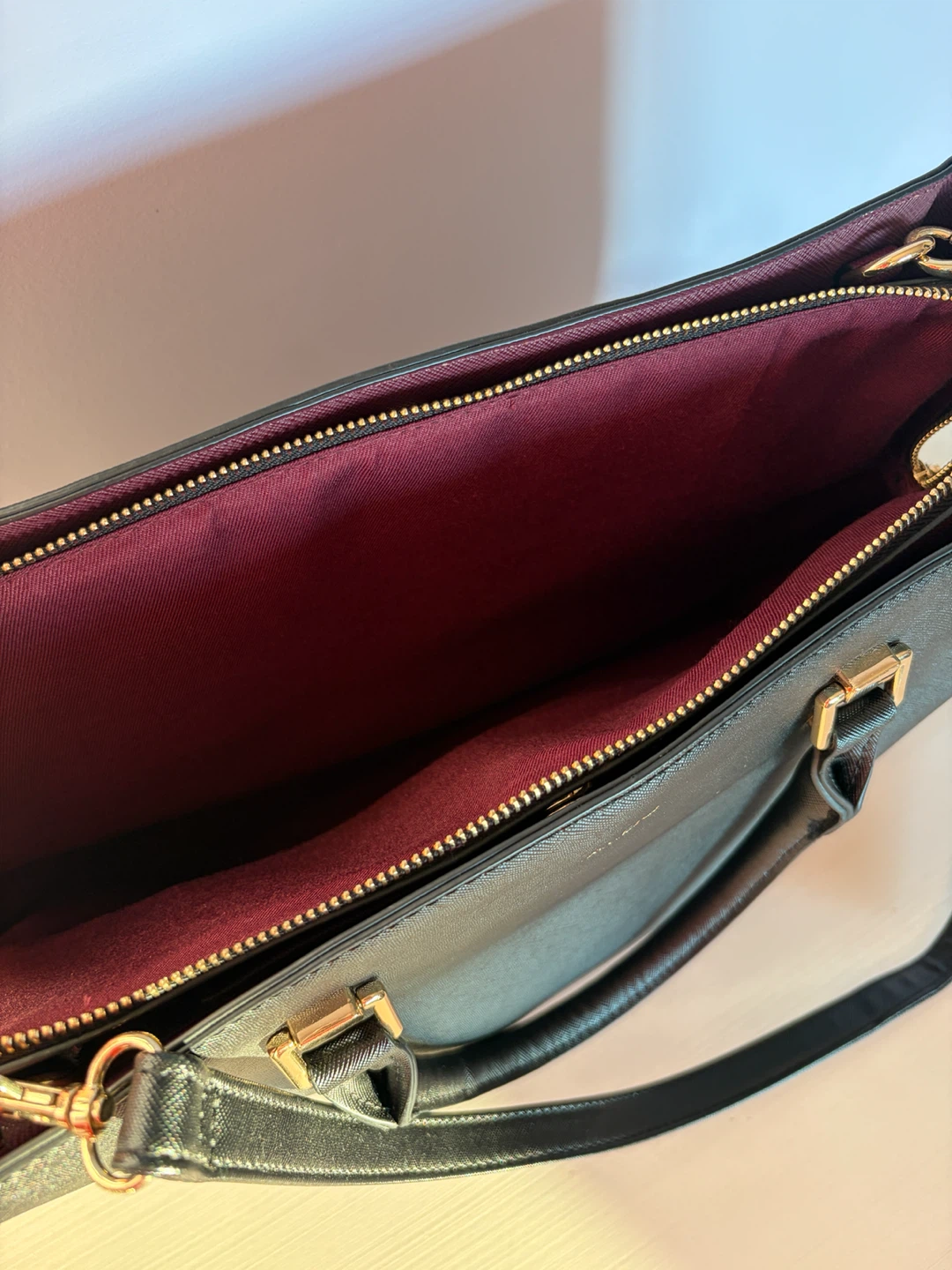 ALDO Black Faux Leather Purse/Work Bag - photo 4