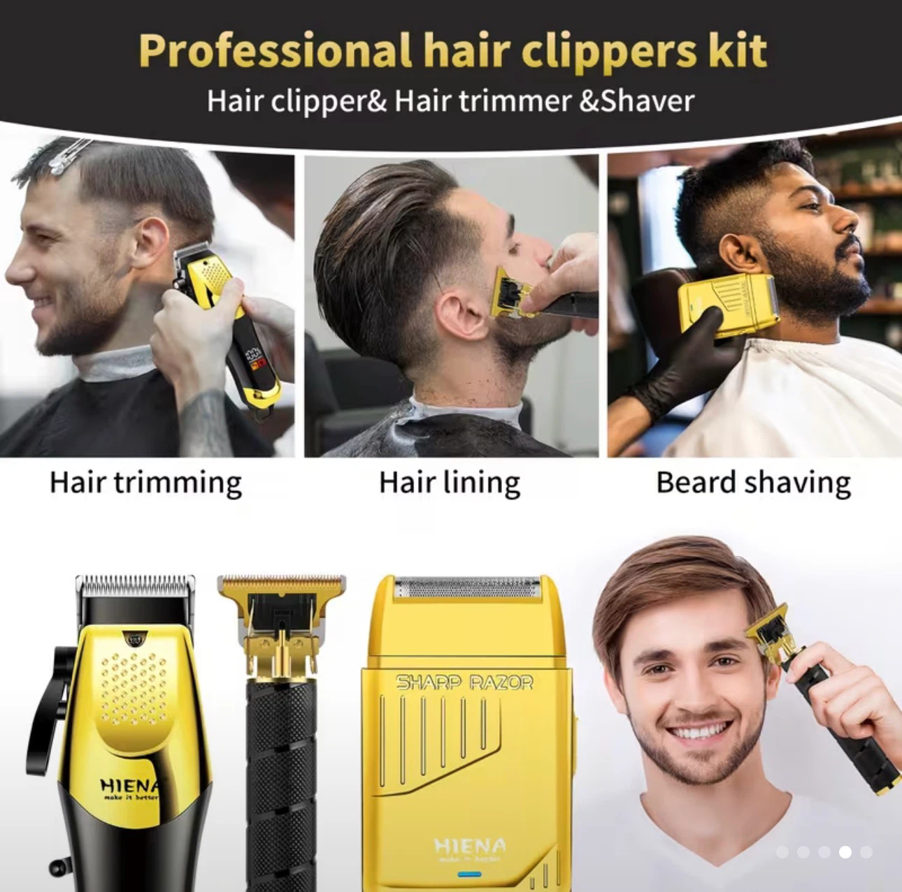 HIENA PRO Men's Professional Hair Clipper Set - photo 2