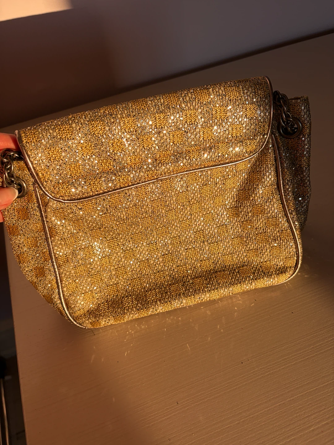 Gold Sparkly Shoulder Bag - photo 2