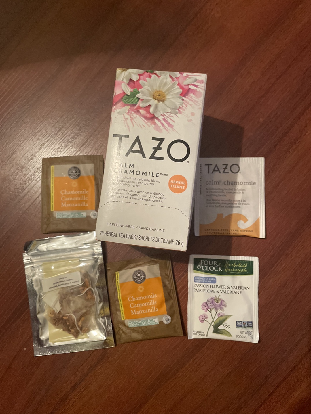Tazo Calm Chamomile Herbal Tea and others