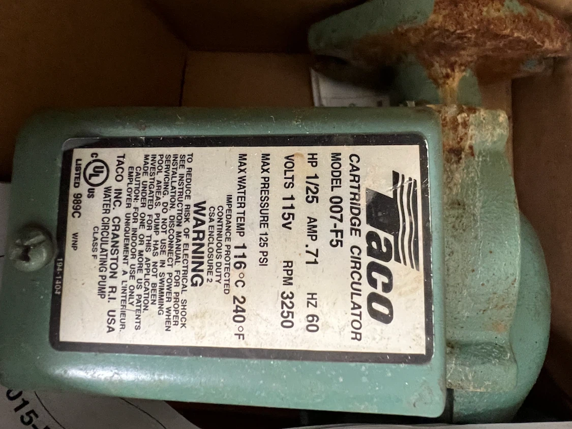 Taco 007-F5 Circulator Pump