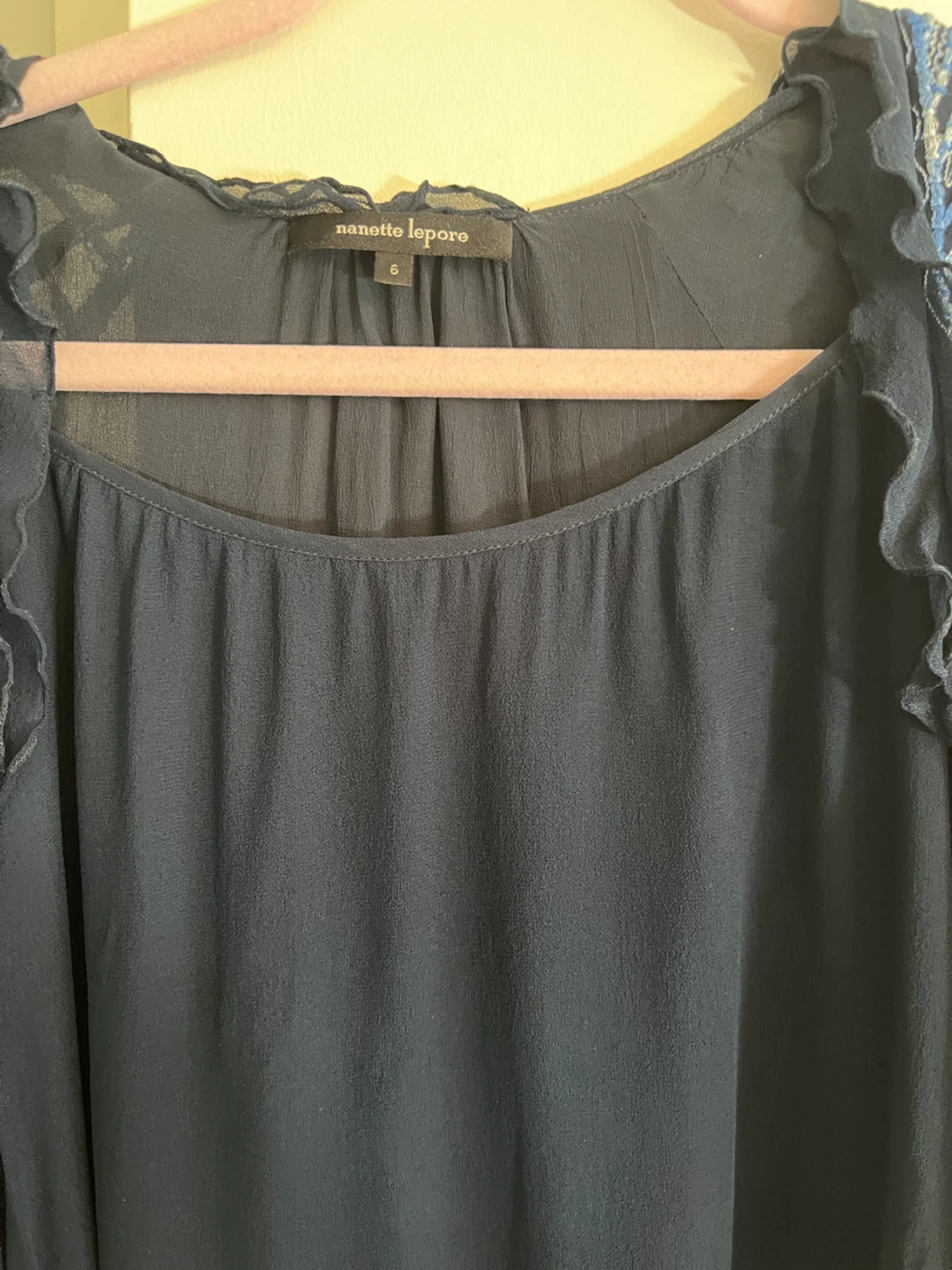 Nanette Lepore Silk Embroidered Blouse - photo 3
