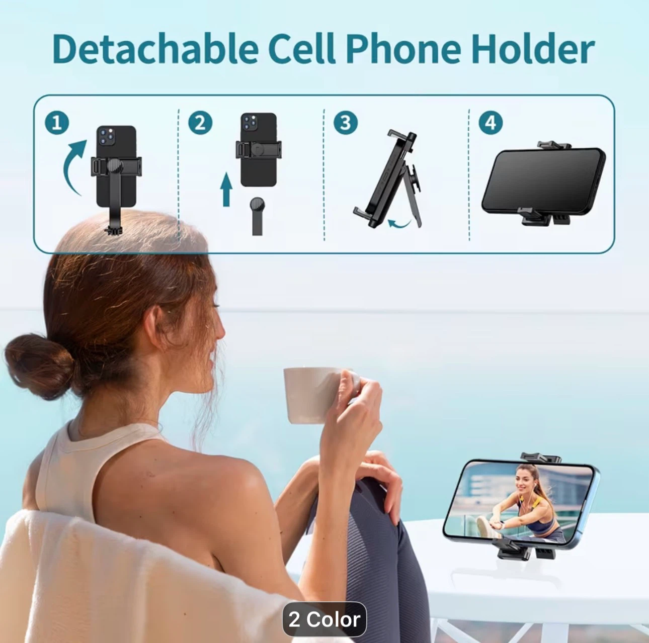41'' Extendable Selfie Stick Tripod with Phone Holder - photo 5