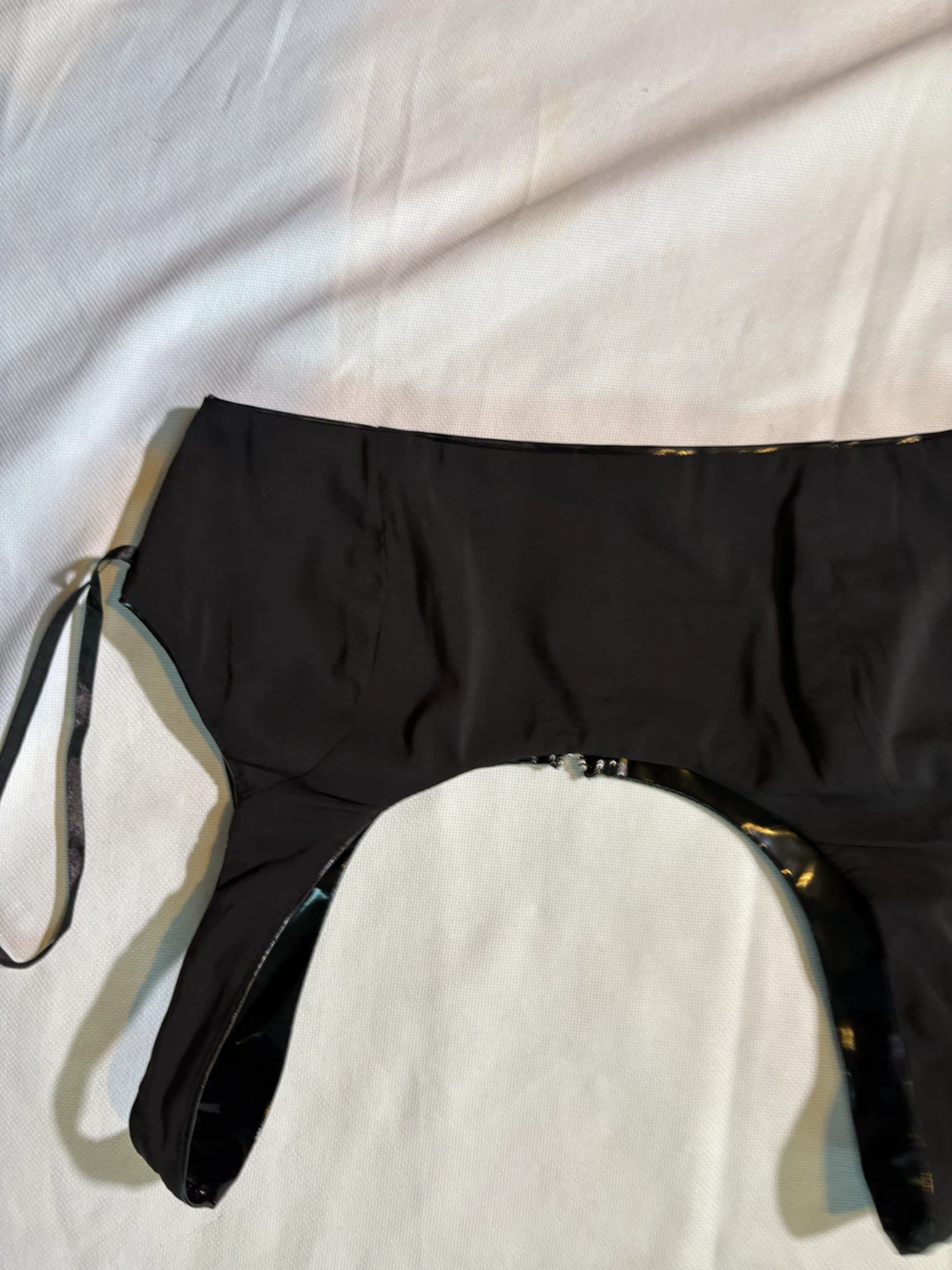 Black Faux Leather Corset Top