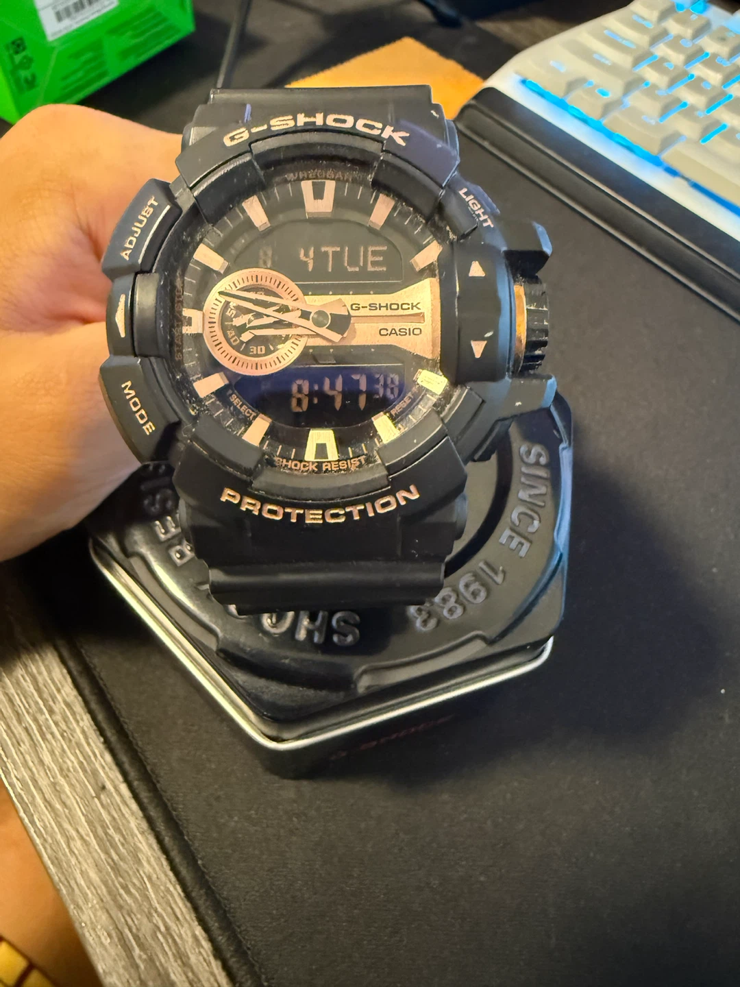 Casio G-Shock GA-400 Analog Digital Watch - Black & Gold