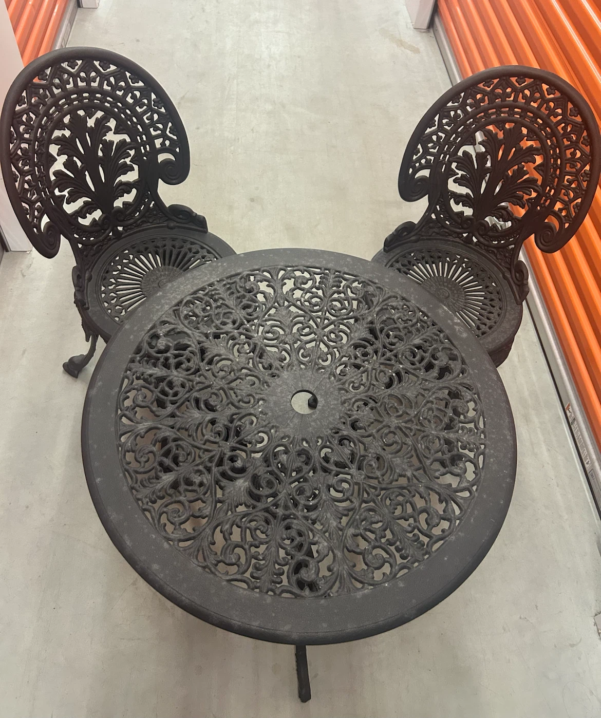 Cast Bistro Set with 2 Chairs and Round Table - photo 2