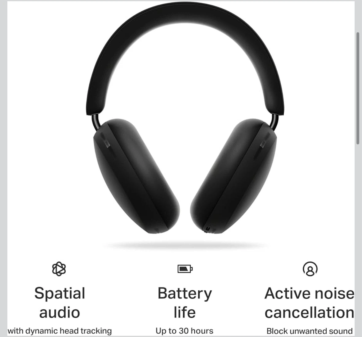 Black Sonos Ace Headphones - photo 2