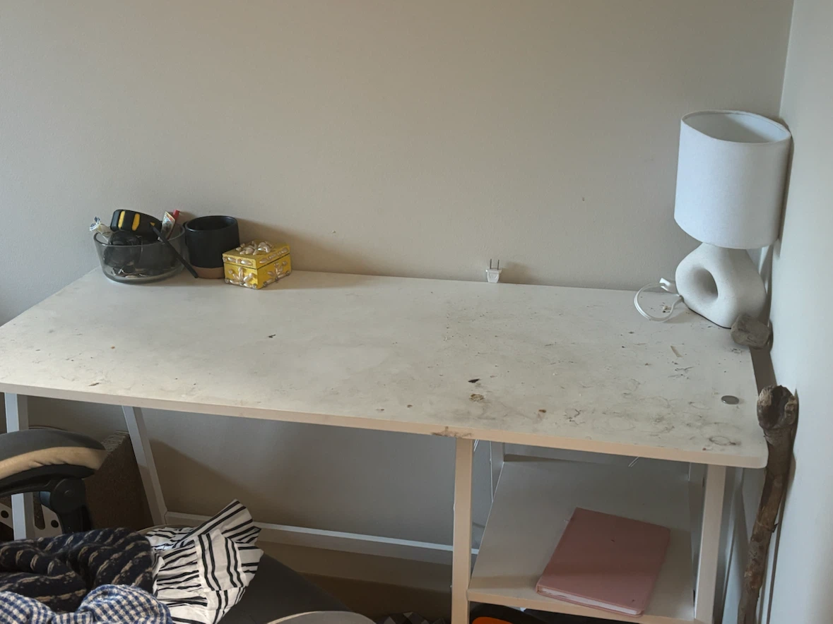 White Desk with Shelving