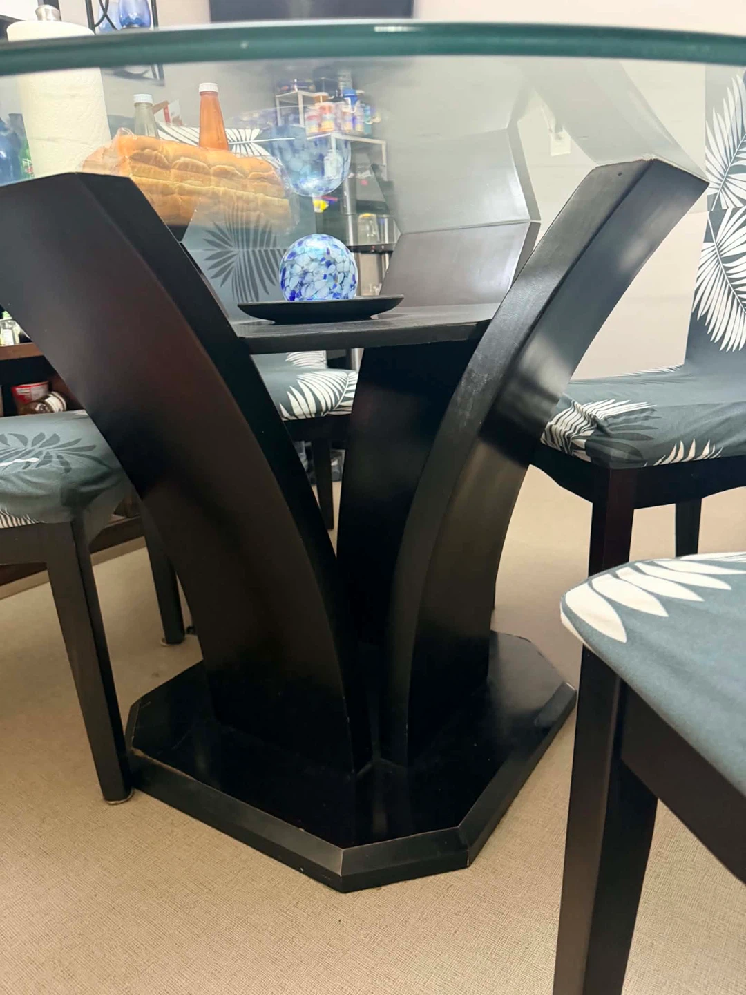 Glass Dining Table with 4 Chairs - photo 4