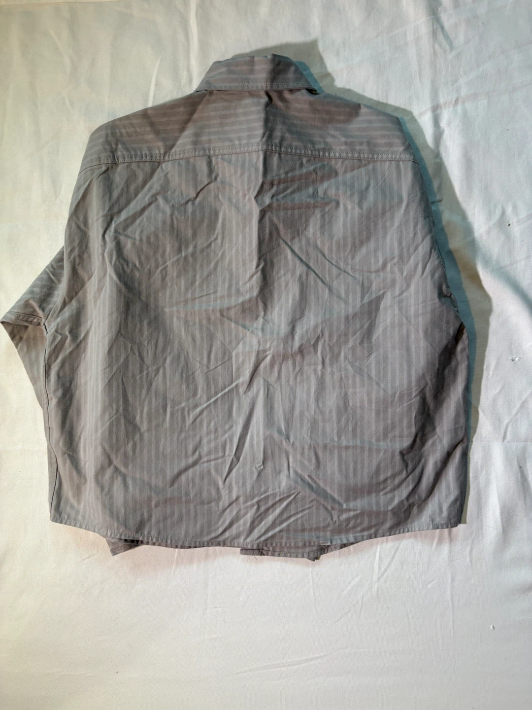 Grey Striped Button-Up Shirt - Size S - photo 3