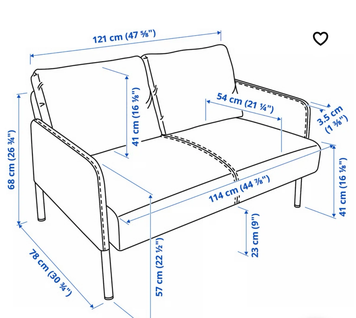 IKEA 2-Seater Sofa - photo 2