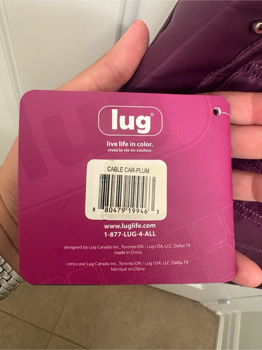 Lug Purple Cable Car Shoulder Crossbody Purse NWT - photo 5