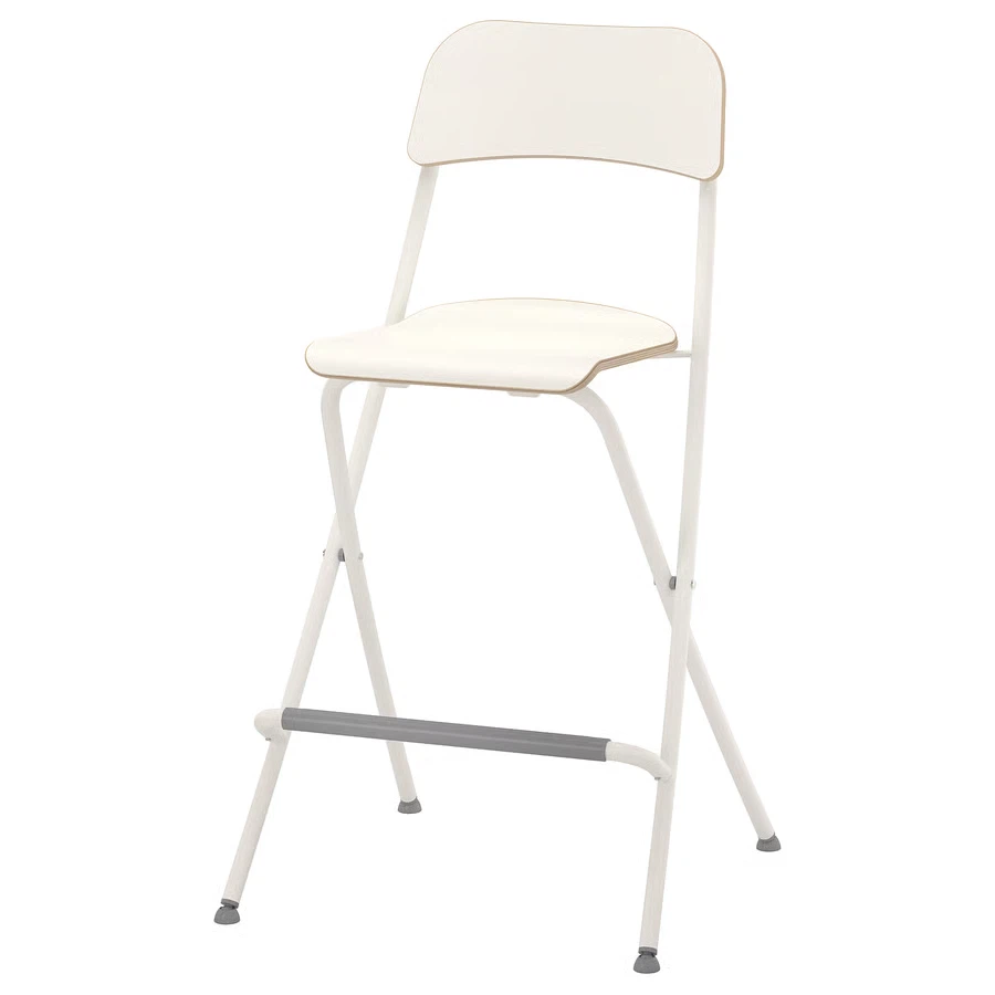 IKEA White Folding Bar Stool