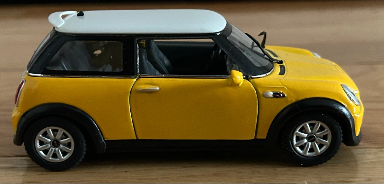 Yellow Mini Cooper S Toy Car