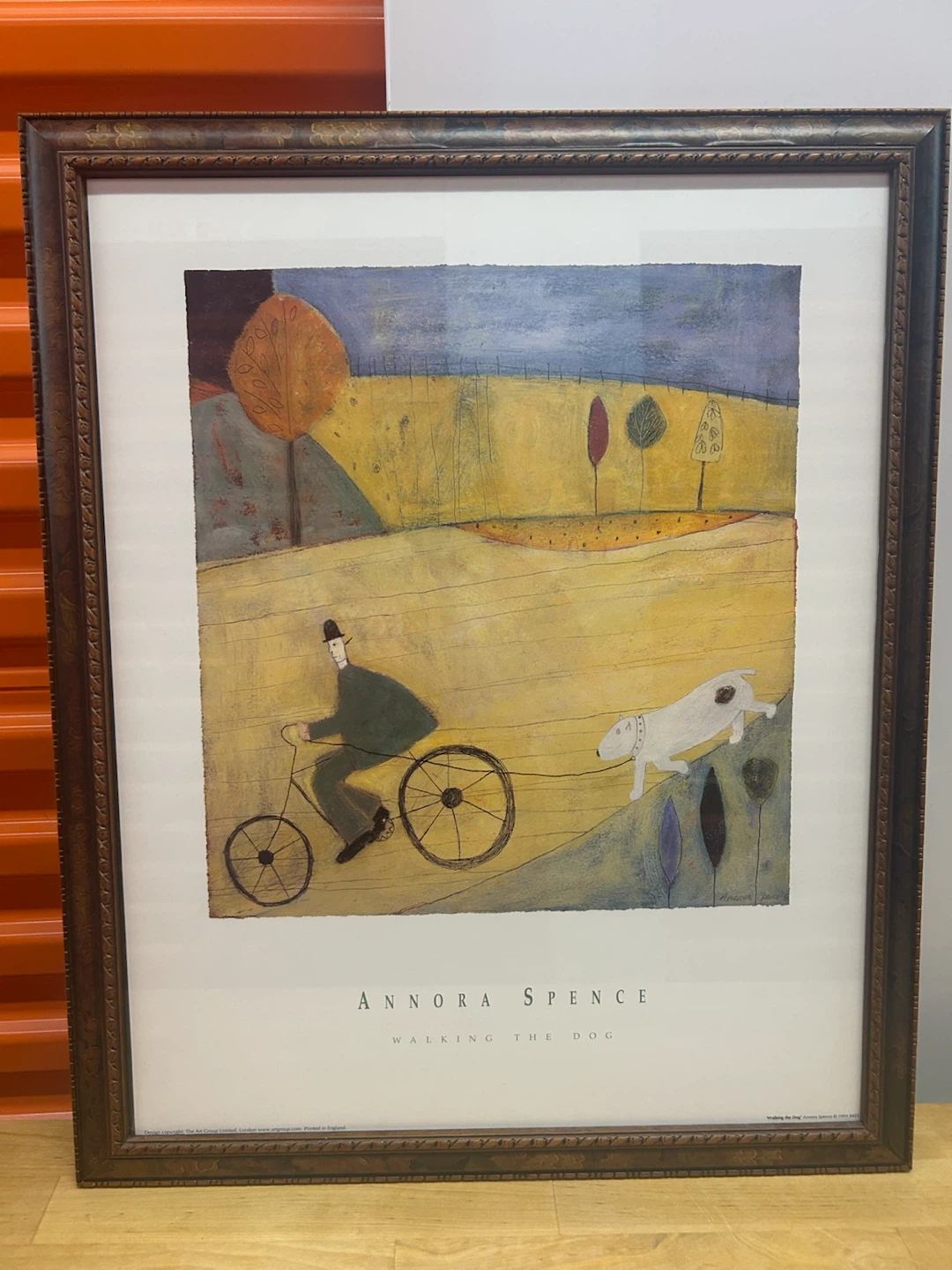 Annora Spence Walking The Dog Framed Art Print