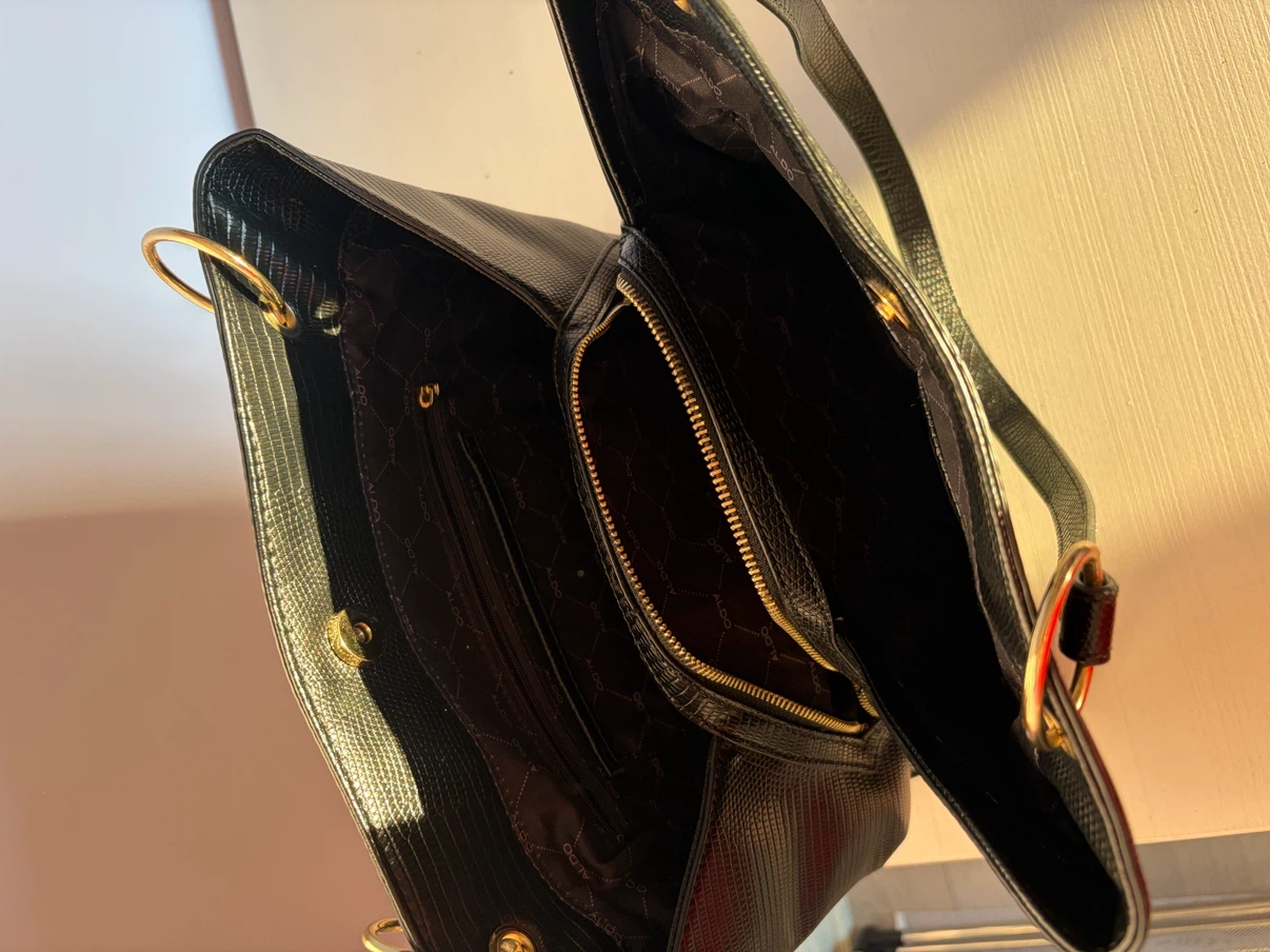 ALDO Black Embossed Tote Bag - photo 3