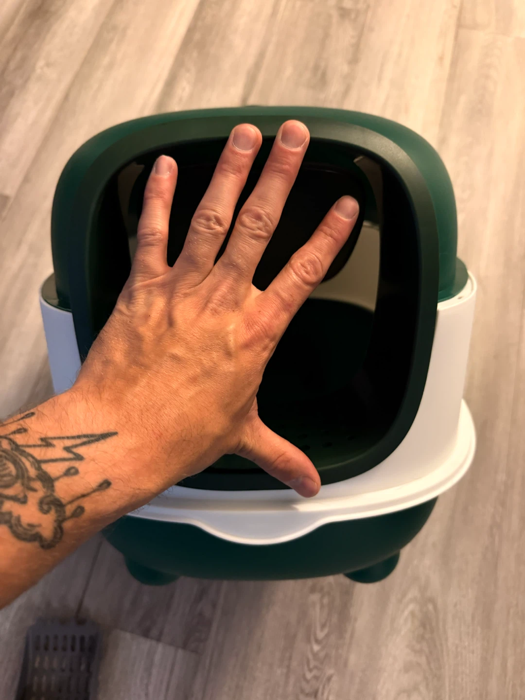 Cat Litter Box with Scoop - Dark Green - photo 3
