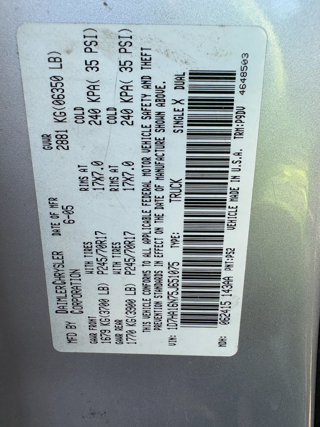 2005 Dodge Ram 1500 Pickup Truck with Rack - photo 5