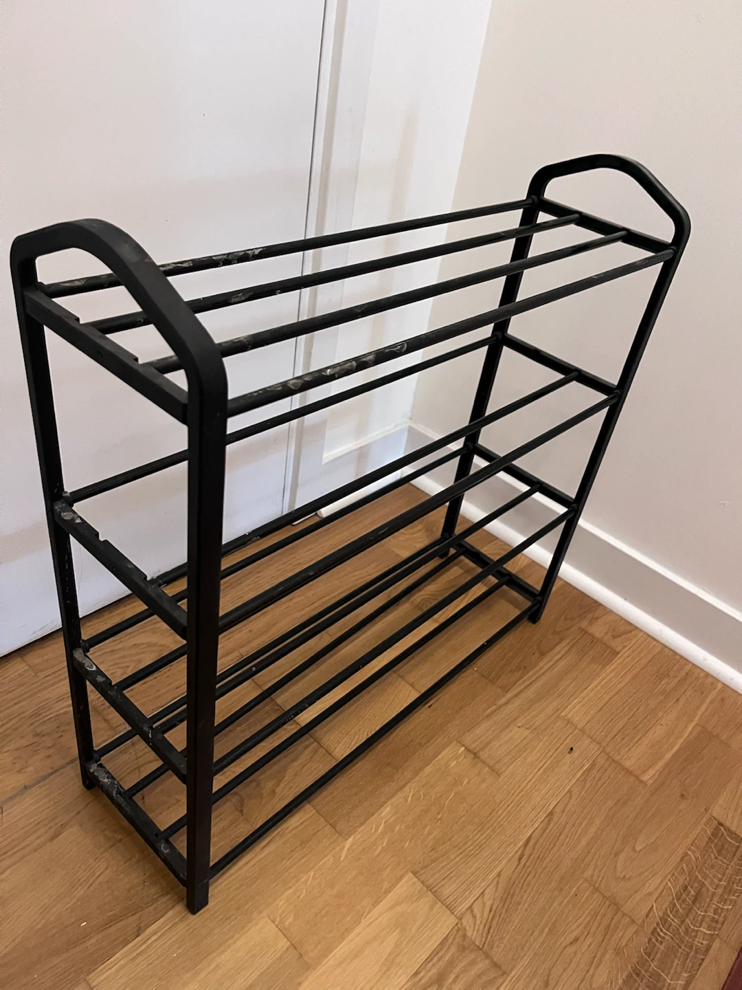 Black 4-Tier Shoe Rack