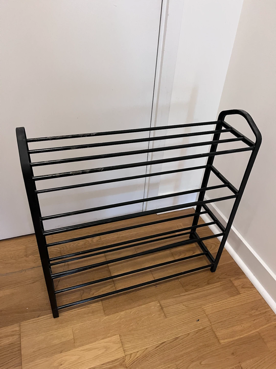 Black 4-Tier Shoe Rack - photo 2