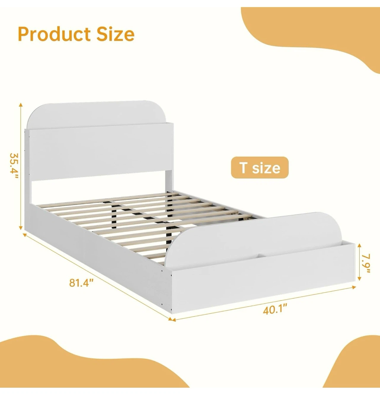 Garvee Twin-XL Size Bed Frame - photo 2