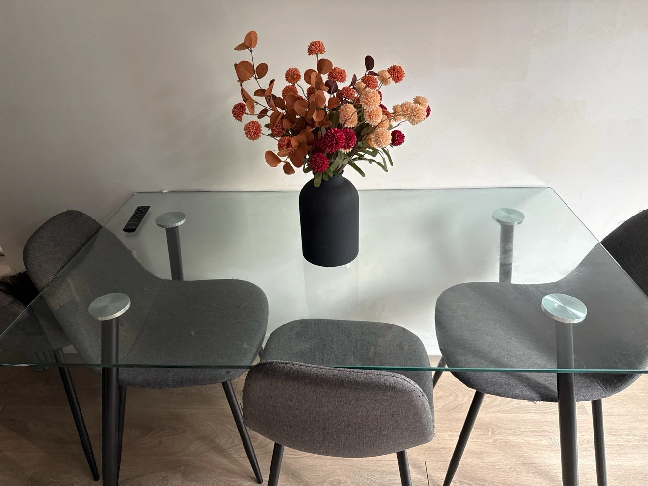 Glass Dining Table with 4 Chairs - photo 2