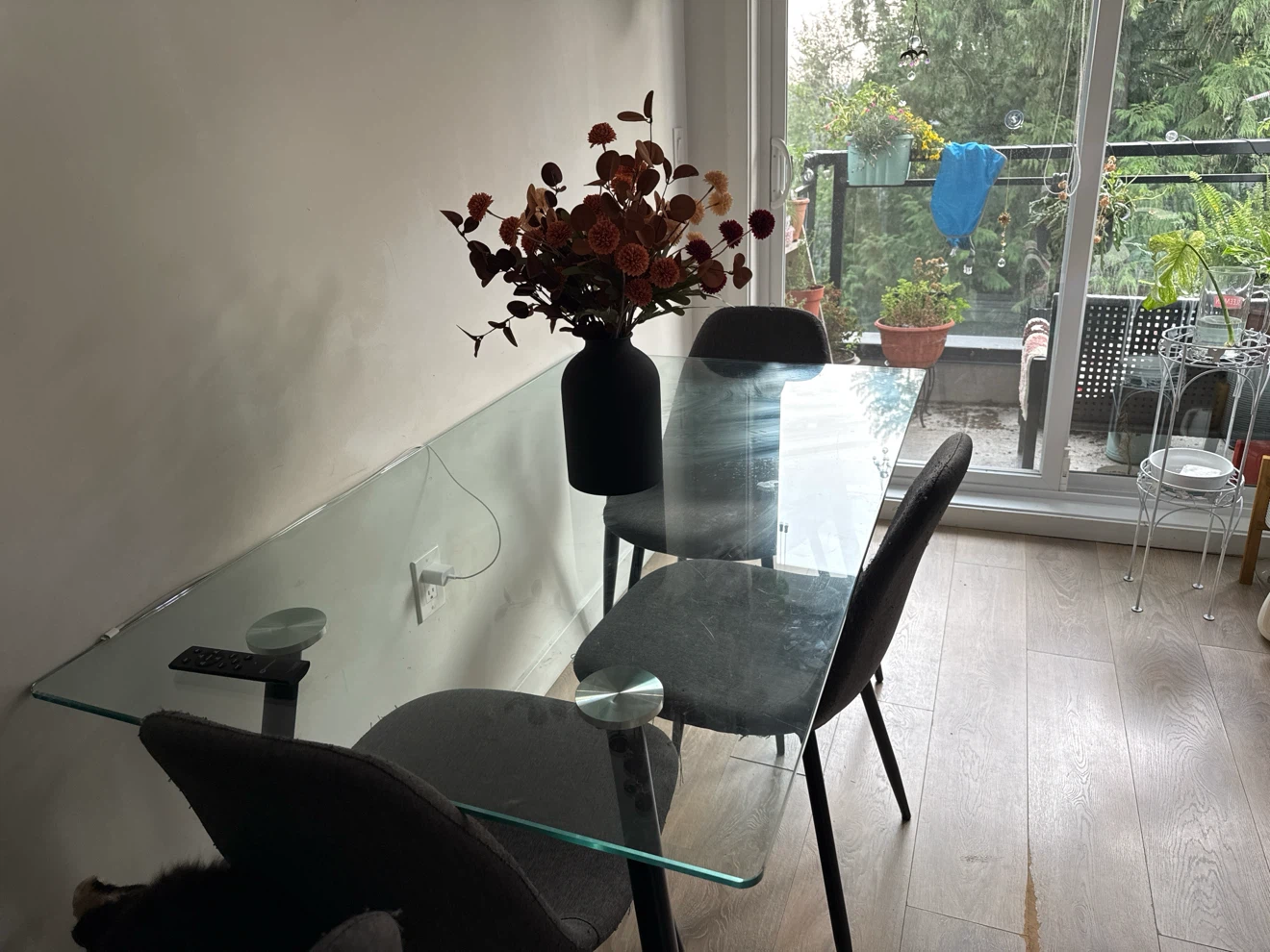 Glass Dining Table with 4 Chairs - photo 3