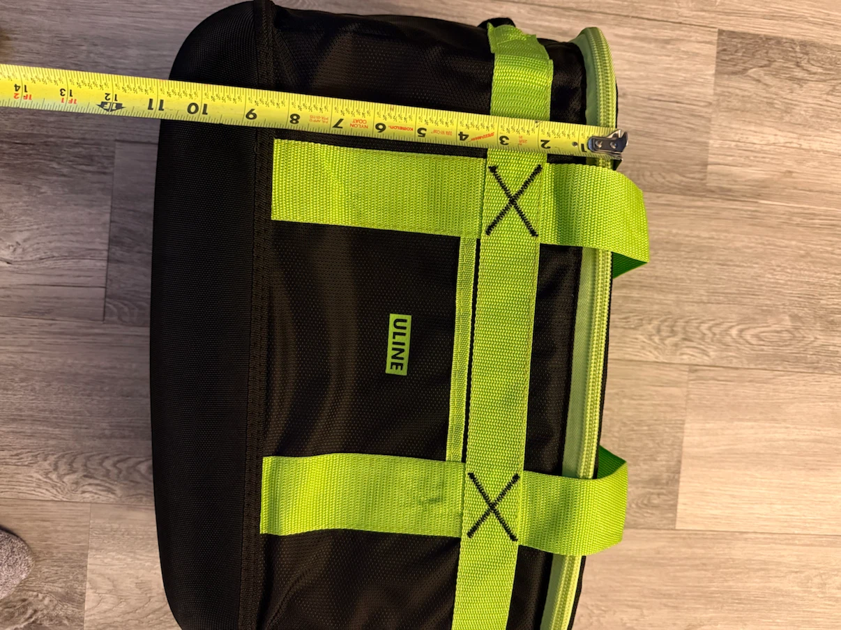 Uline Black & Neon Green Insulated Cooler Bag - photo 2