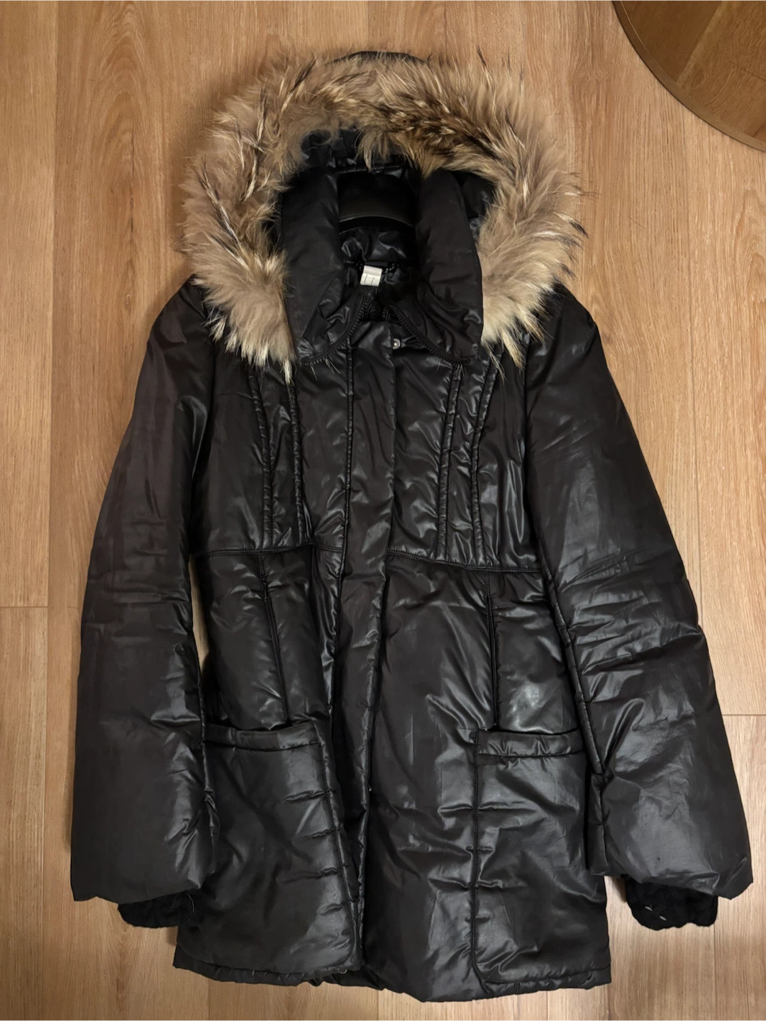 Mackage Black Down Parka with Fur Hood