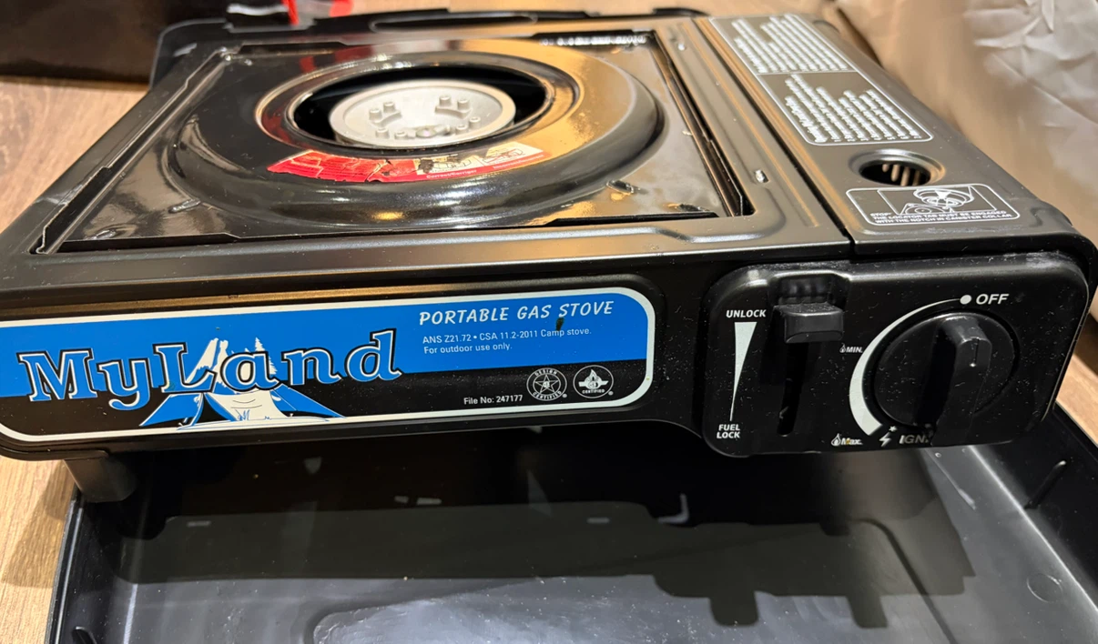 Myland Portable Gas Stove with Butane Fuel Can - photo 3