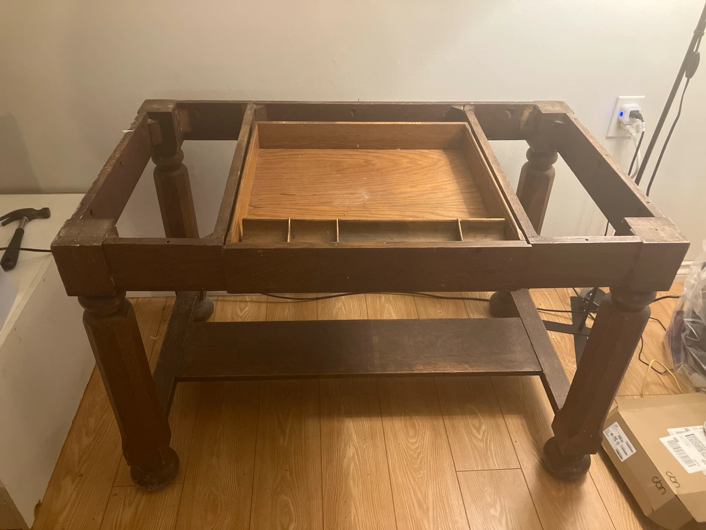 Antique Wooden Desk Frame