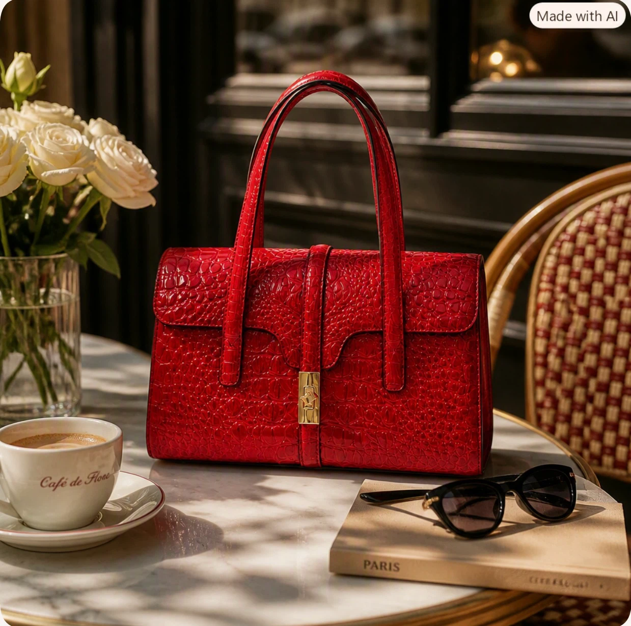 Croc-Embossed Faux Leather (PU)