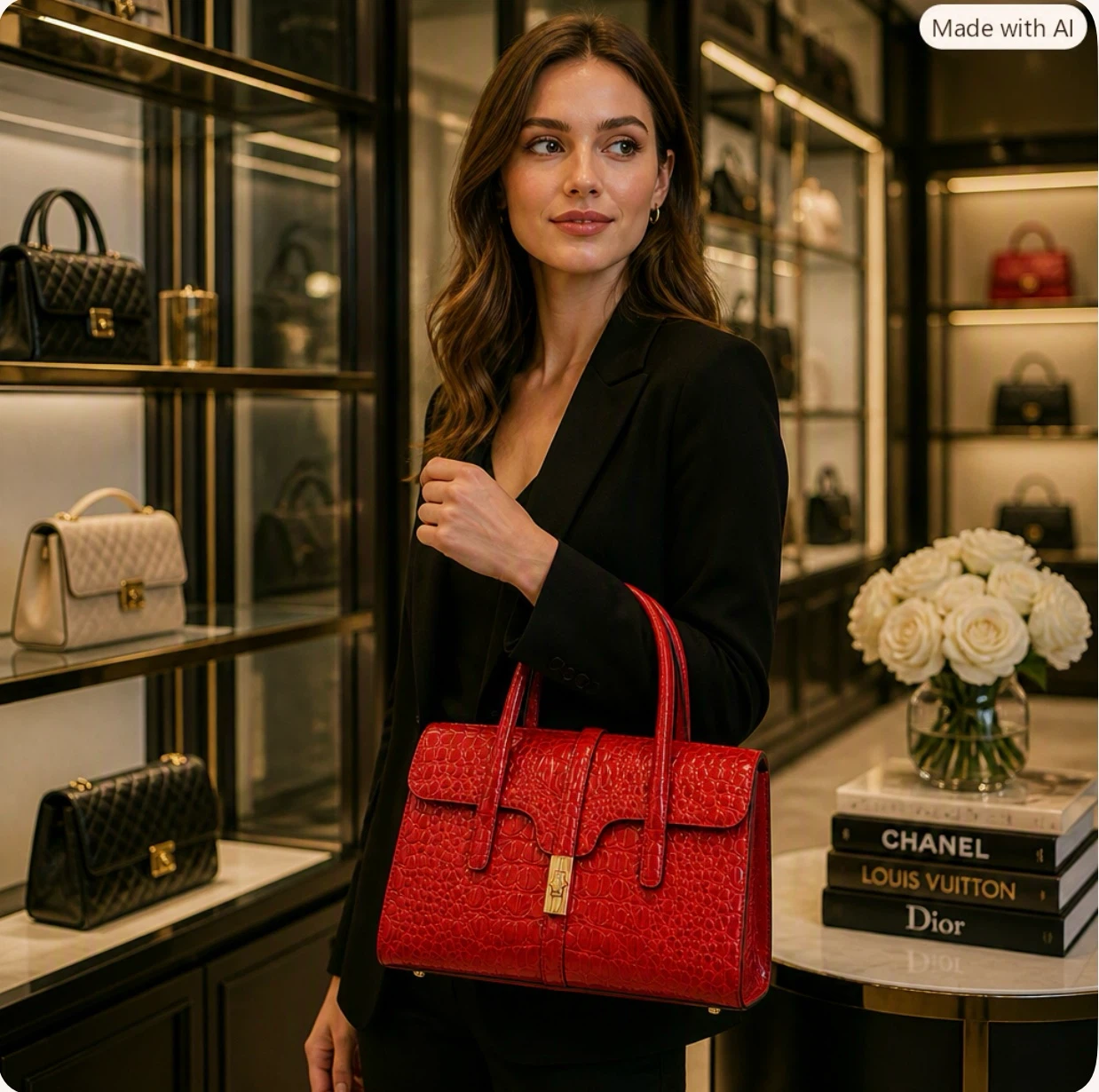Croc-Embossed Faux Leather (PU) - photo 2