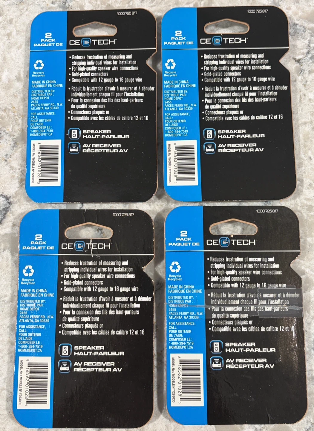 CE-TECH Center Pin Quick Connect Banana Plugs (4 Pack) - photo 2