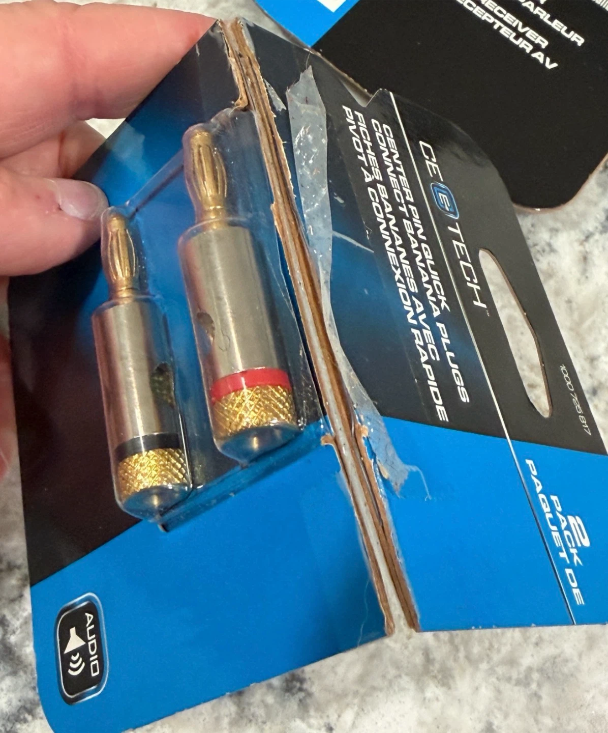 CE-TECH Center Pin Quick Connect Banana Plugs (4 Pack) - photo 3